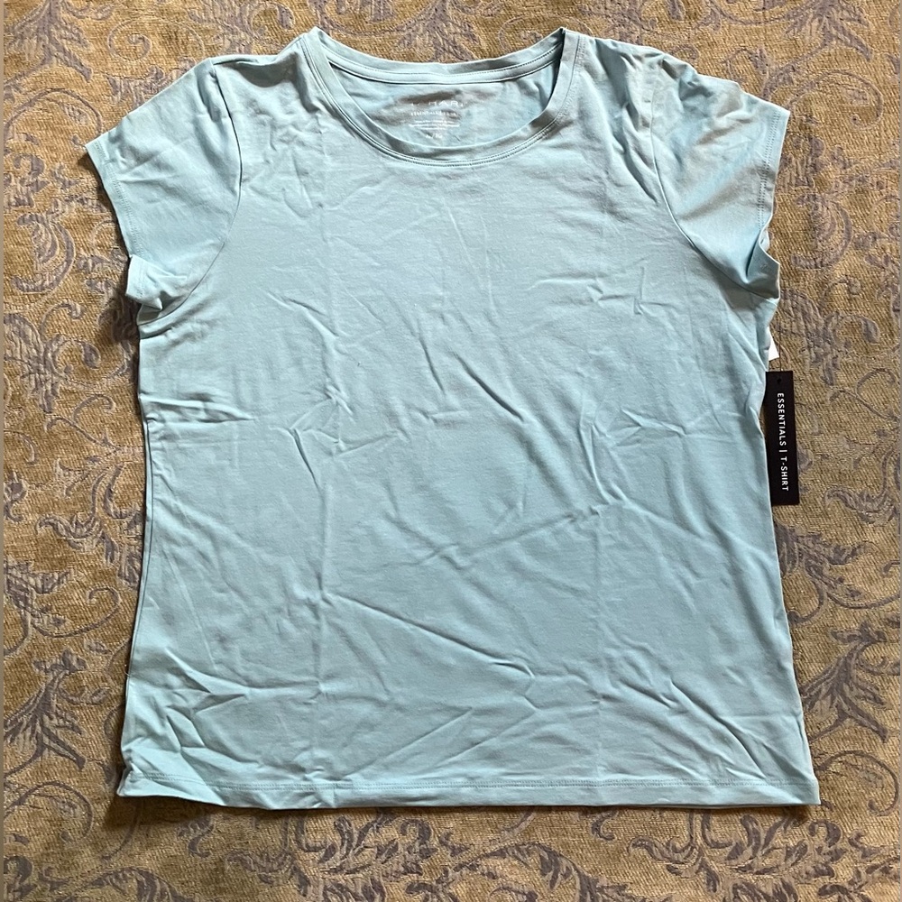 NWT Tahari Woman’s Size Large Blue Green T-shirt